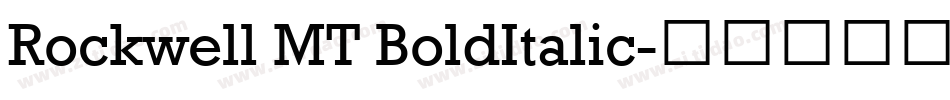 Rockwell MT BoldItalic字体转换
